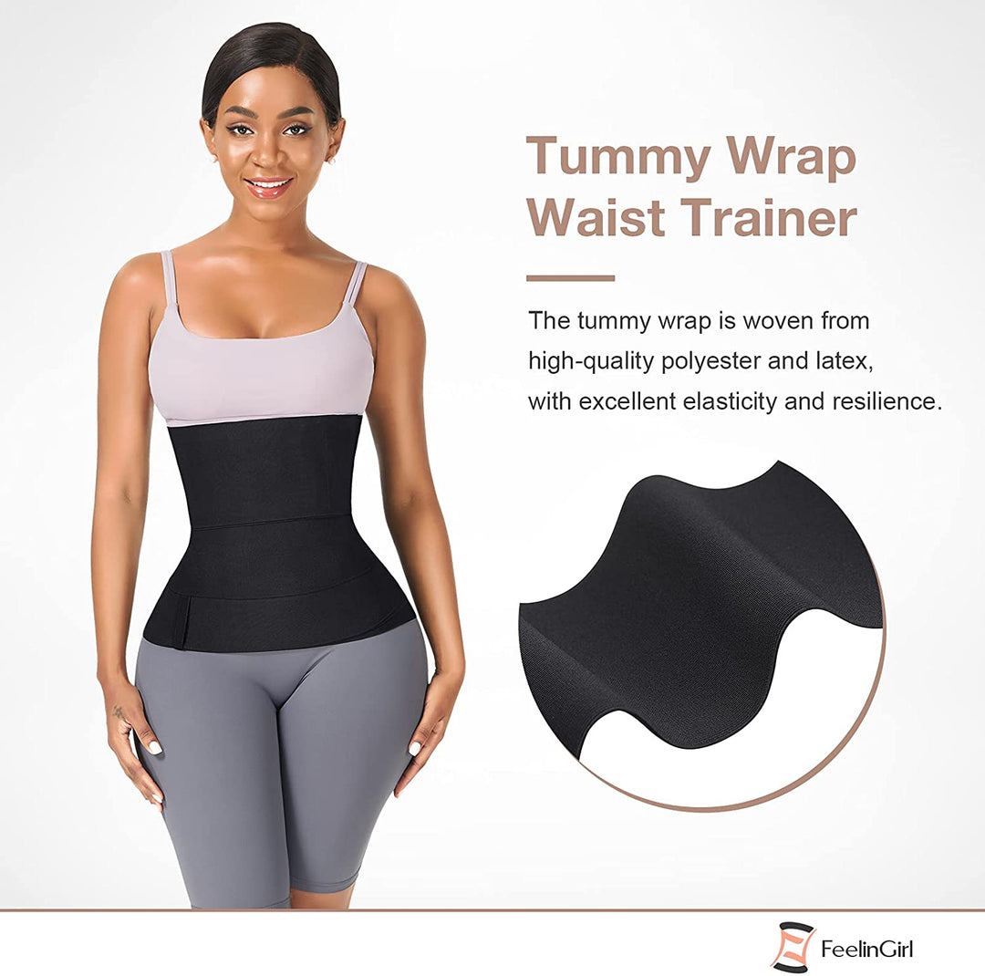 Waist Trainer for Women Belt Tummy Wrap Black