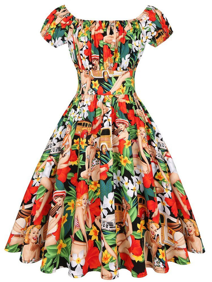 Rockabilly Women Swing Dress, Party Dresses - 50s 60s