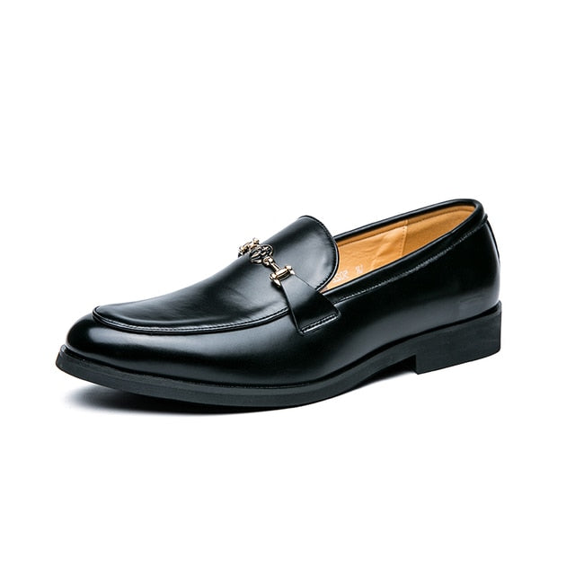Men's Classic Metal Chain Loafers