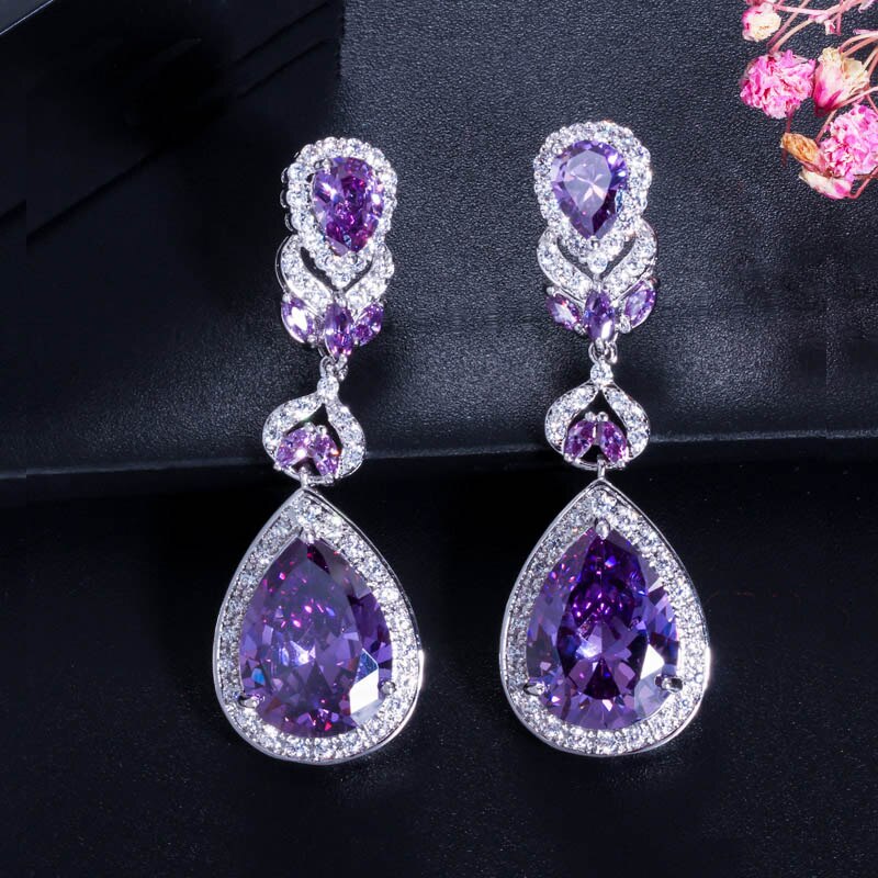 Crystal Bridal Long Earrings