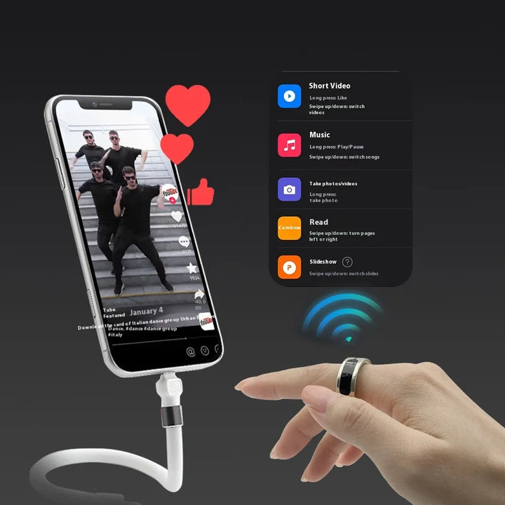 Smart Waterproof Bluetooth Sports Health Ring