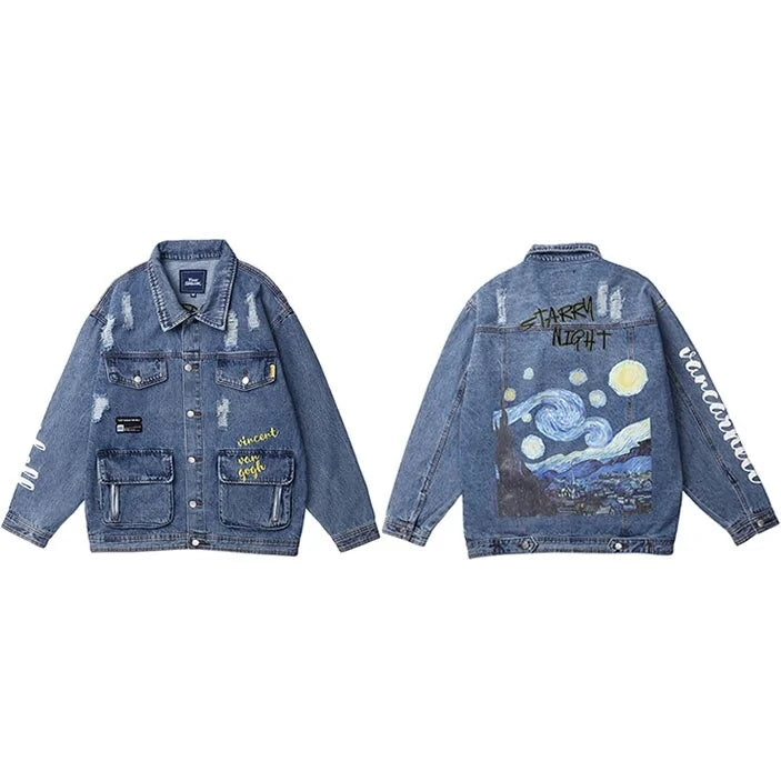 Van Gogh Starry Night Denim Jacket