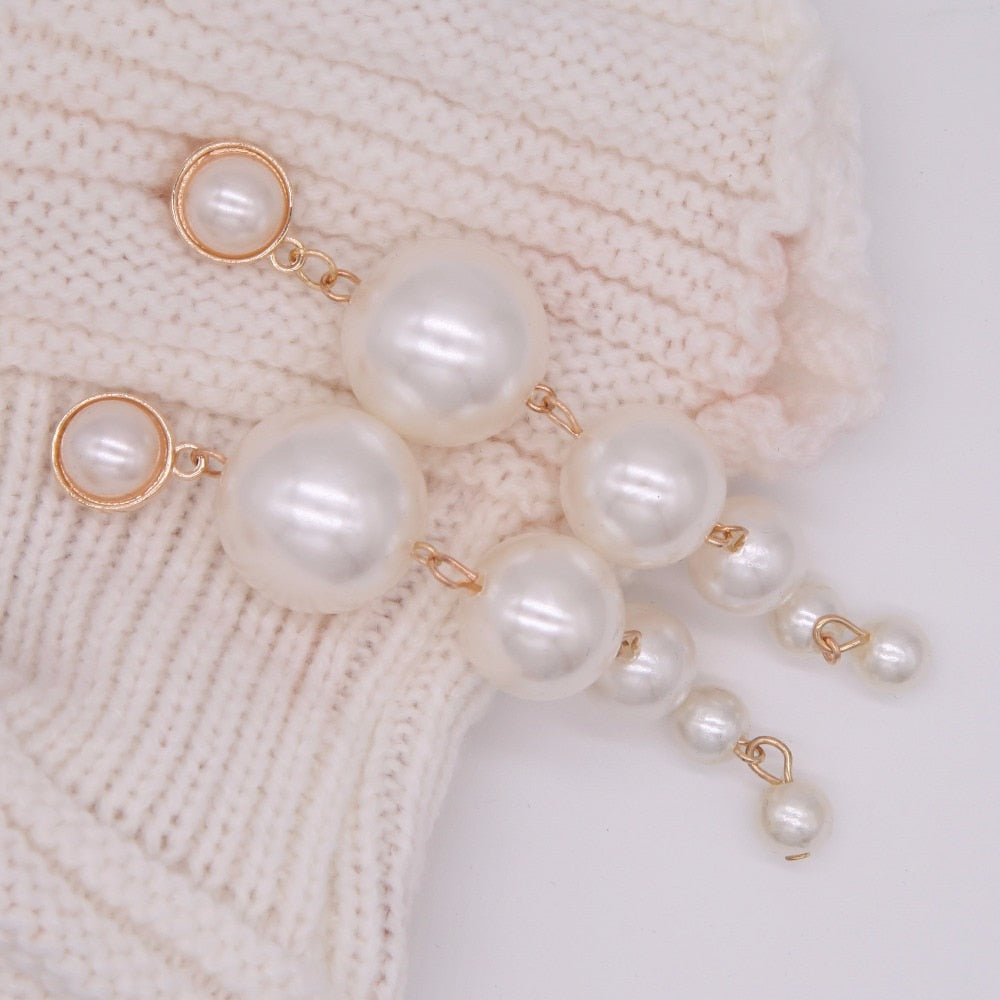 Pearl Long Earrings