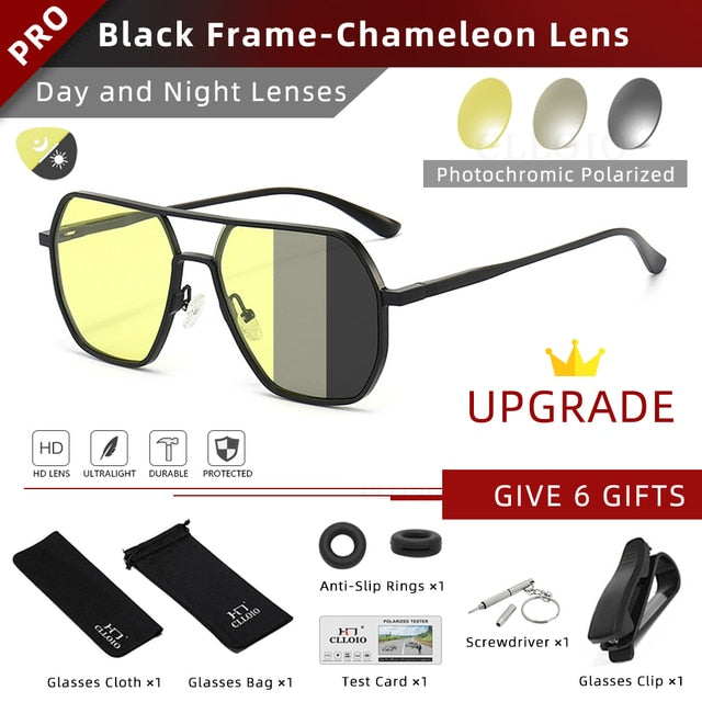 CLLOIO  Aluminum Photochromic Sunglasses