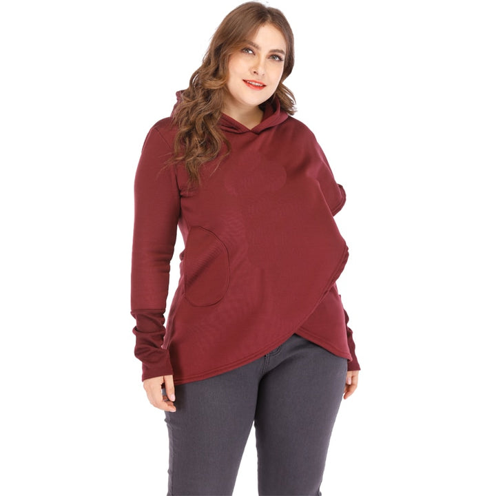 Women's plus size long sleeve pullover