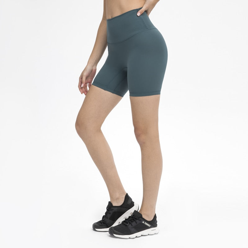 Nepoagym BURNING 6 Inch Inseam Women High Waisted Workout Shorts