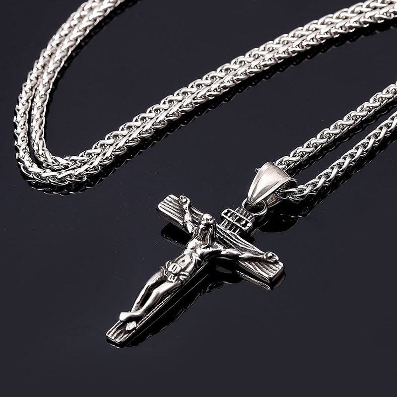 Luxury Charming Gold Cross Chain Necklace For Women Men