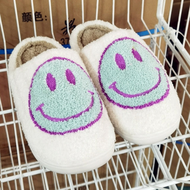 Smiley Face Slippers Women Slip-on Slippers