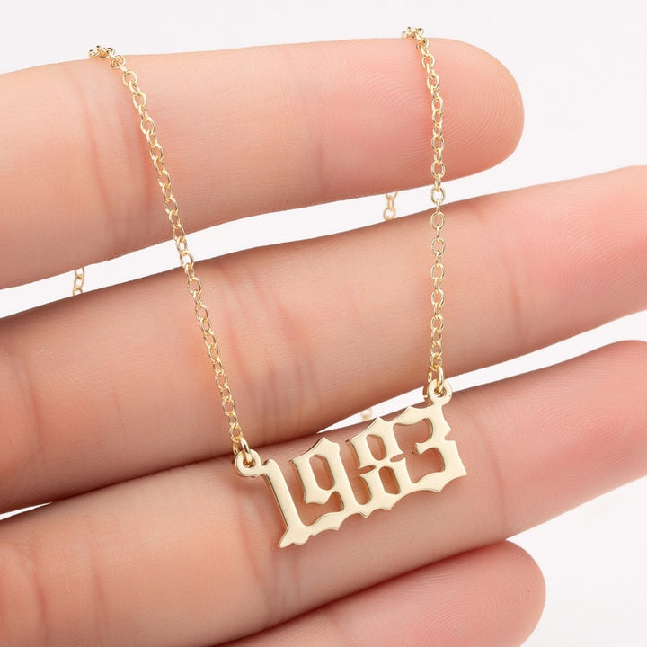 Women Personalized Necklace Special Date Year Number