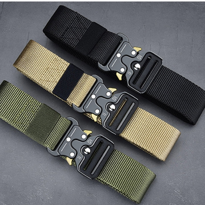 CARTELO Men's Belt Outdoor Hunting Tactical Belt Multi Function Combat Survival High Quality Marine Corps Canvas For Men Nylon