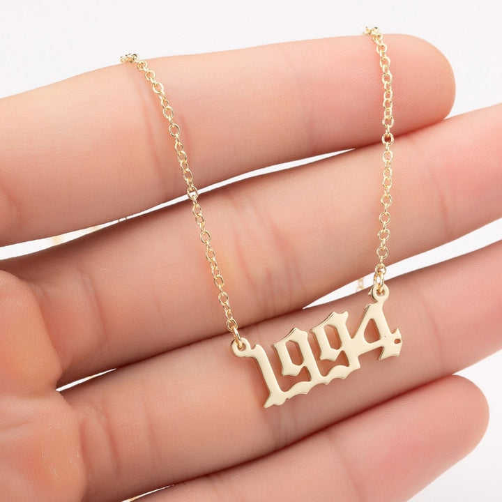 Women Personalized Necklace Special Date Year Number