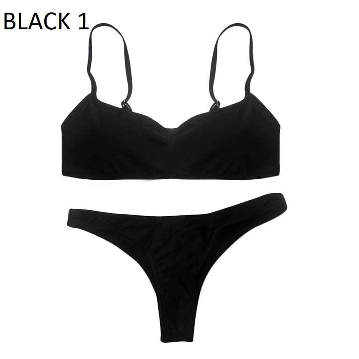 New Summer Solid Bikini Set for Women