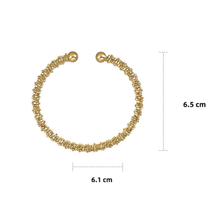 Gold Metal Open Bracelet Adjustable Fashion Gothic Metal Bangle for Women