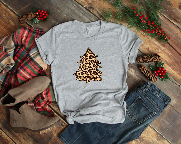 Leopard Christmas Tree Shirt