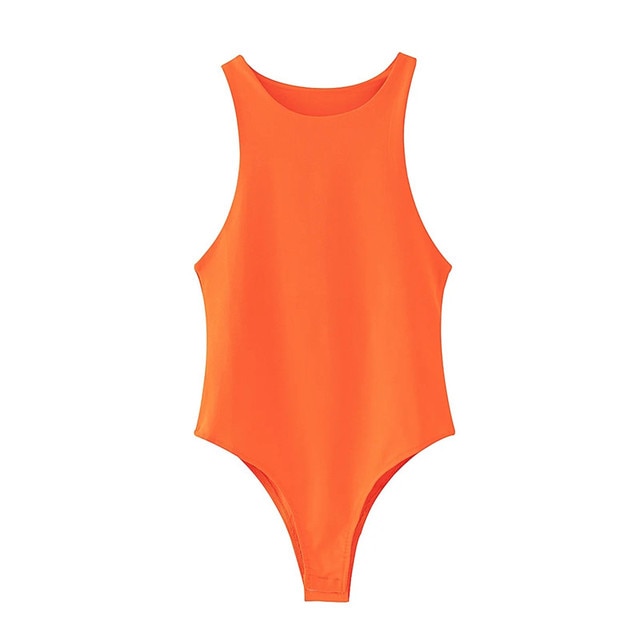 Women's Sexy One Piece Swimsuit Jumper Bodysuit Slim Beach Jumpsuit Patchwork Romper Top