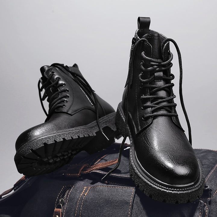 High-Quality Men's Ankle Leather Boots