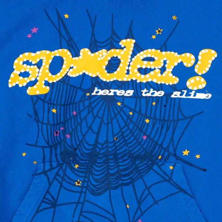 Spider Web Letter Printed Hoodies
