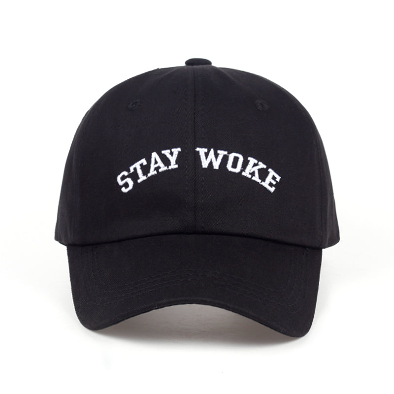 New Stay Woke Embroidery Unstructured Dad Hat