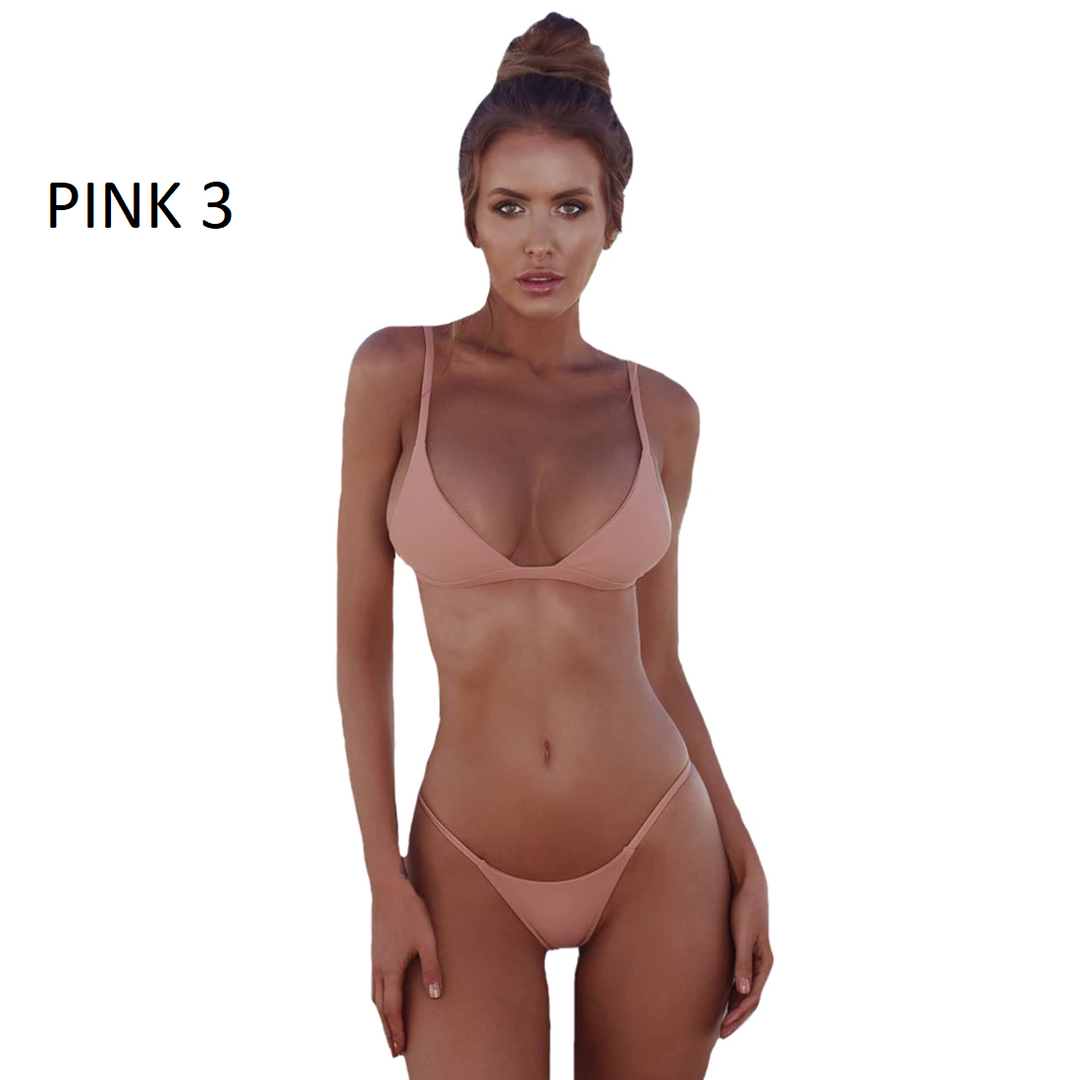 New Summer Solid Bikini Set for Women