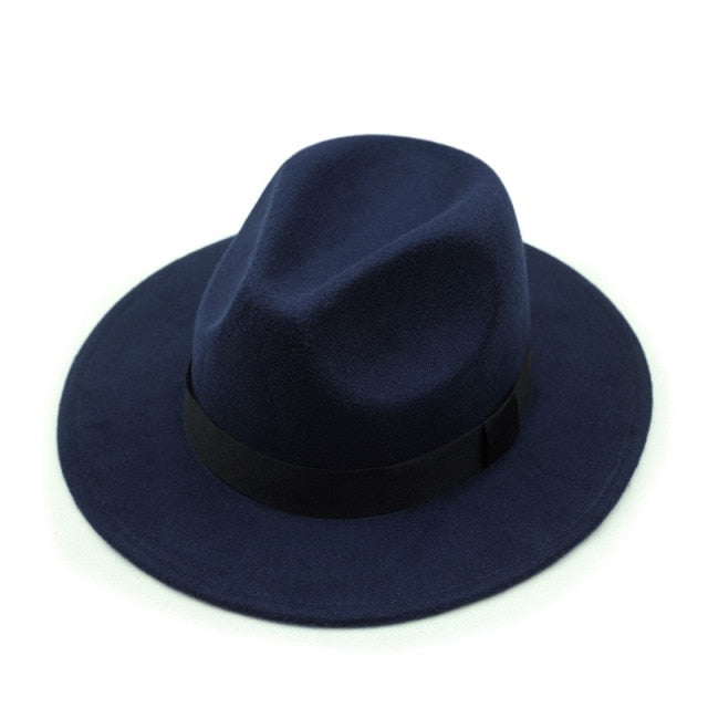 Vintage Unisex Wool Jazz Fedora Hat