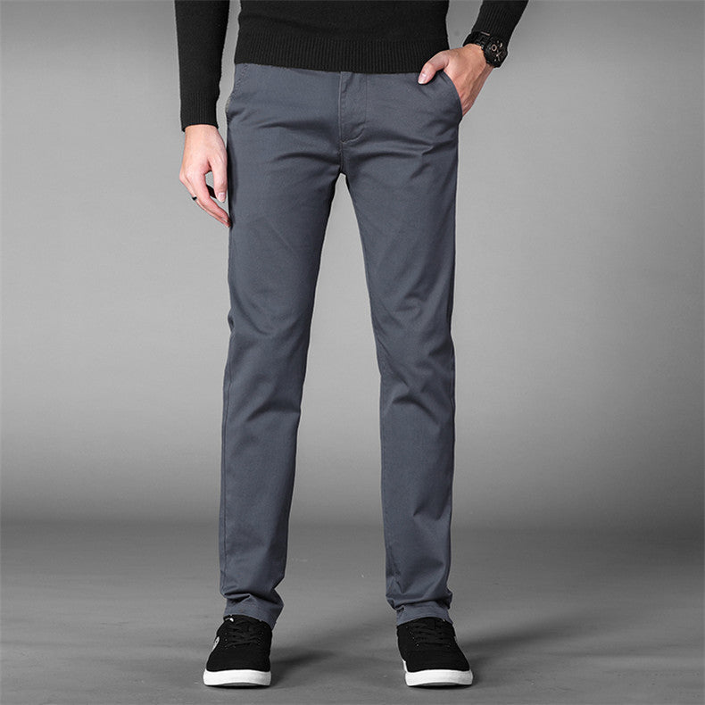 Men's Cotton Fitted Trousers