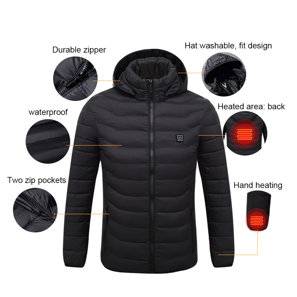 Men's Fleece Jackets Waterproof Winter Heated Jackets