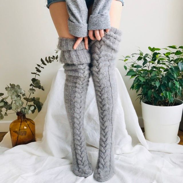 Crochet Knitted Leg Warmers For Women