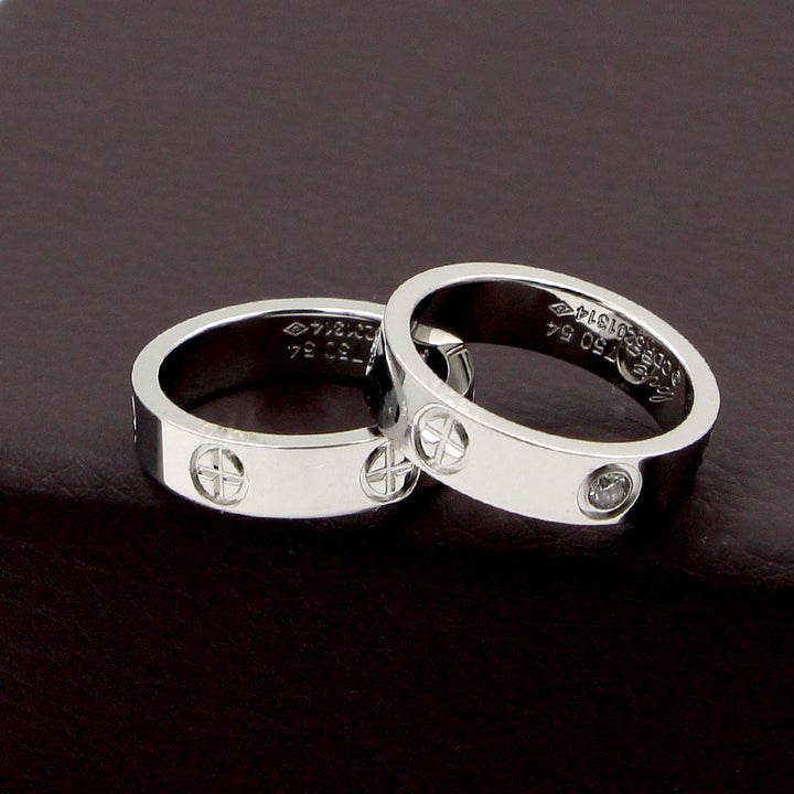 Titanium Steel Cross Love Wedding Ring