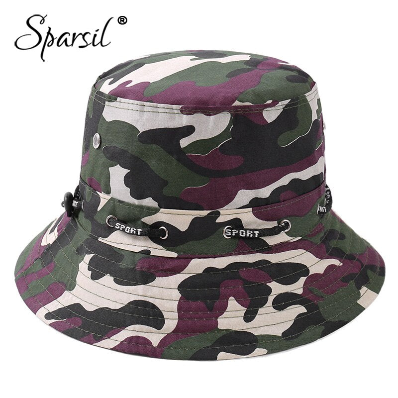 Sparsil Unisex Outdoor Camouflage Bucket Hat