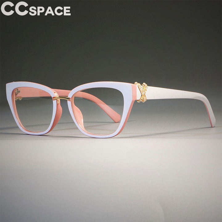 Cat Eye Glasses Frames Women Rhinestone