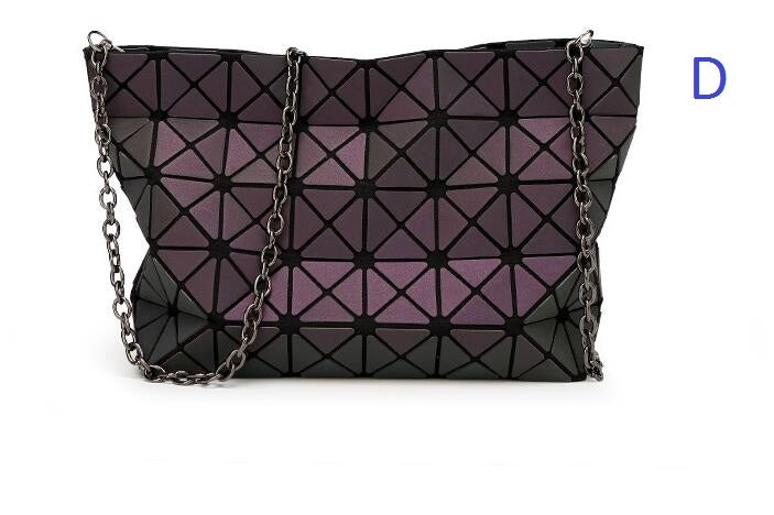 Women 's Hot Luminous Geometric Laser Bag