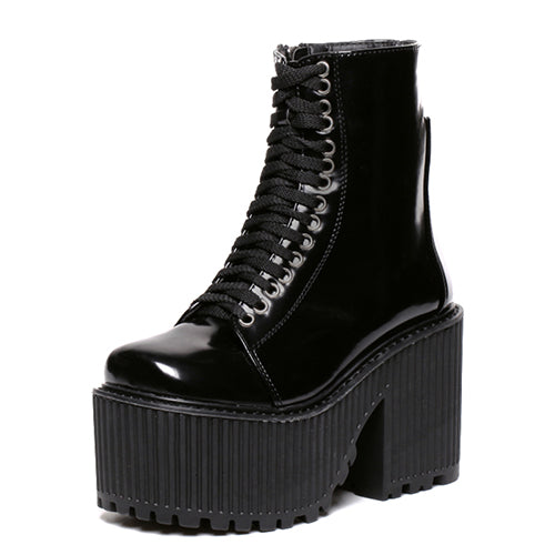 Ankle Boots Style Rubber Sole Lace Up