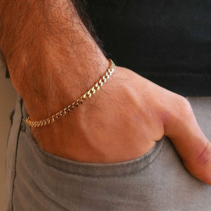 Vnox Men's Chunky Curb Chain Bracelet
