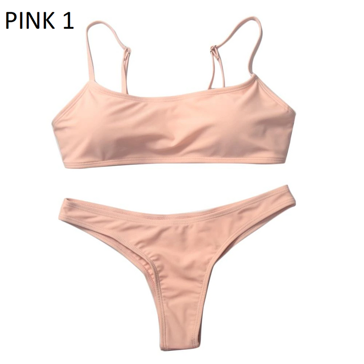 New Summer Solid Bikini Set for Women