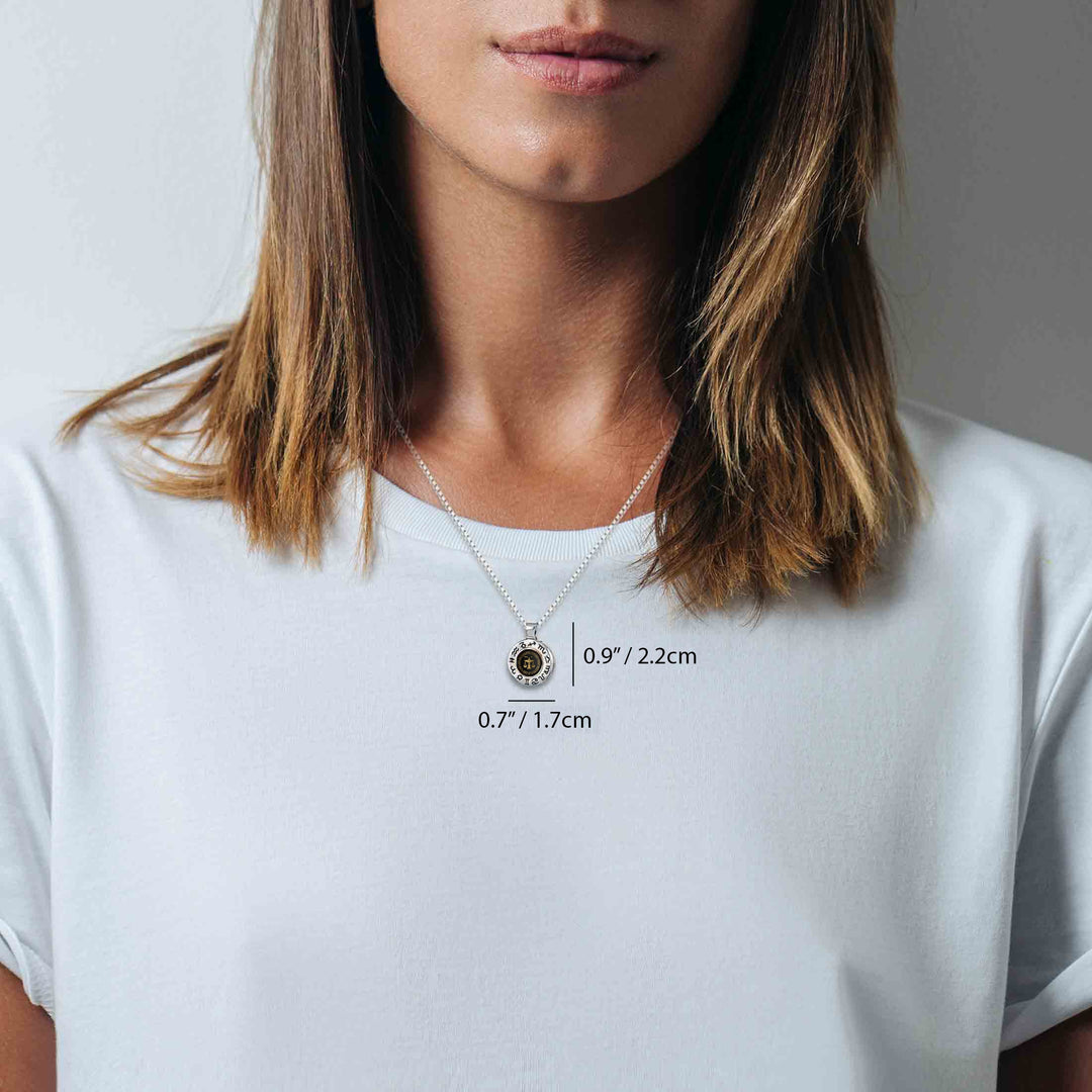 Silver Zodiac Sign Necklace | Libra Gift For Women or Men