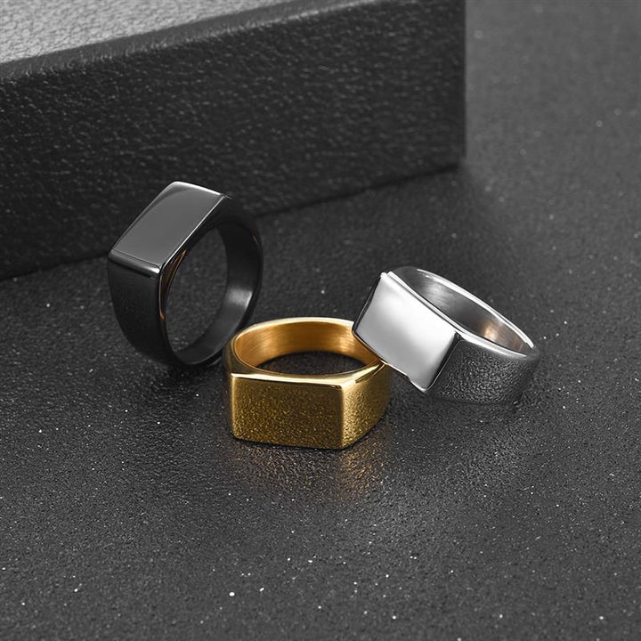 Men's Square Charm Ring