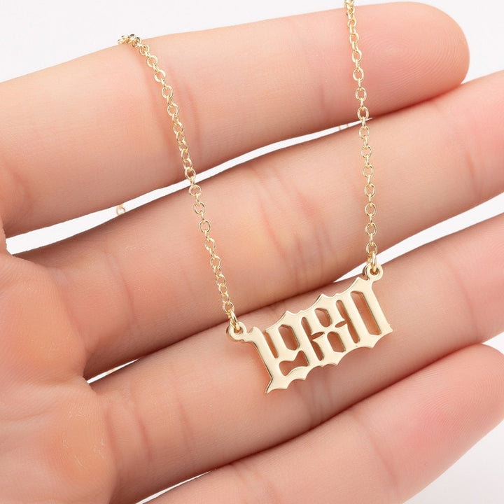 Women Personalized Necklace Special Date Year Number