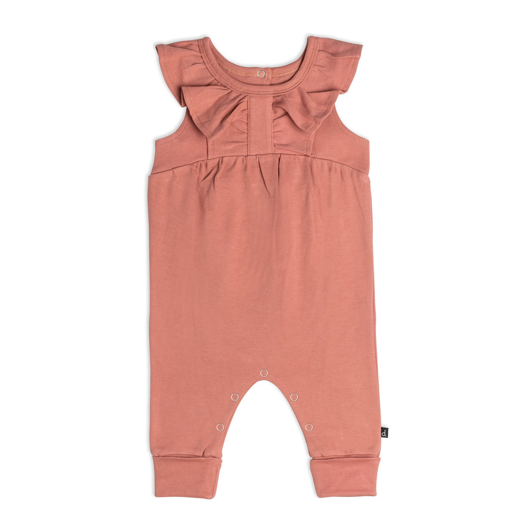 Organic Cotton Bodysuit And Overall Set Printed Small Flowers