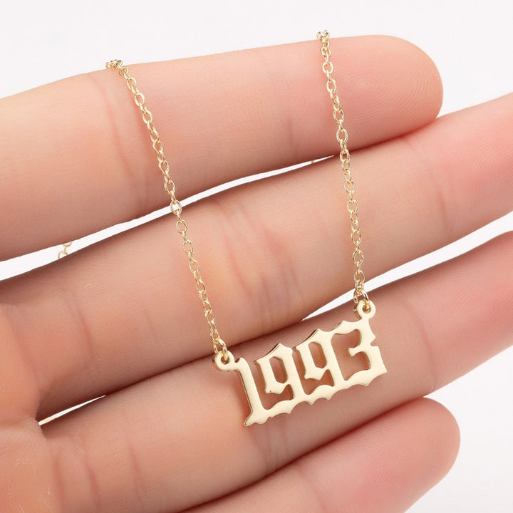 Women Personalized Necklace Special Date Year Number