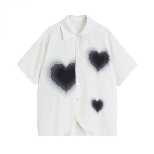 Heart Printed Loose Shirts