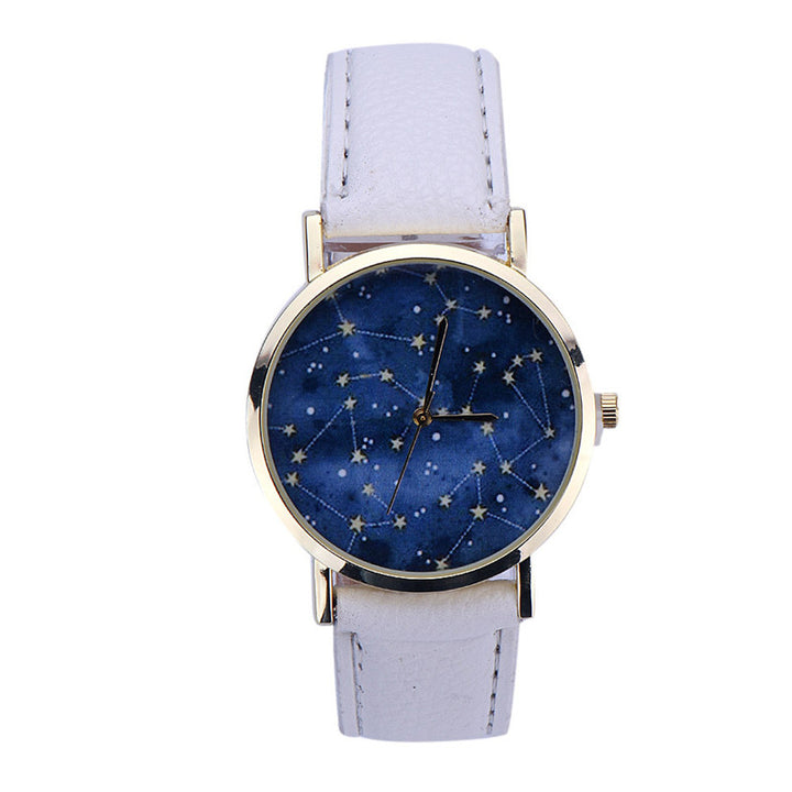 Women Fashion Sky Stars Night Pattern Watch