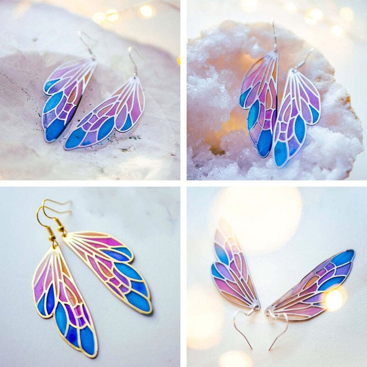 Temperament Fairy Long Earrings Butterfly Wings Drop Earrings