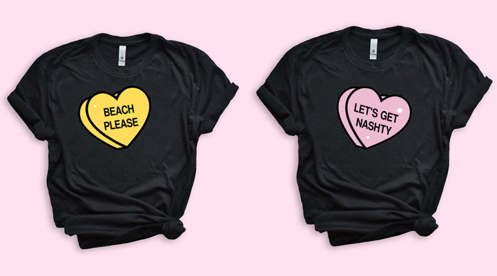 Conversation Heart Shirts❤️🧡💙💛  Phrase + Color Options!