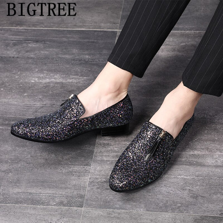 Glitter Coiffeur Loafers Men Dress Shoe