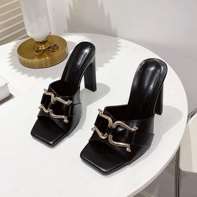 Metal Chain Designer Sandals