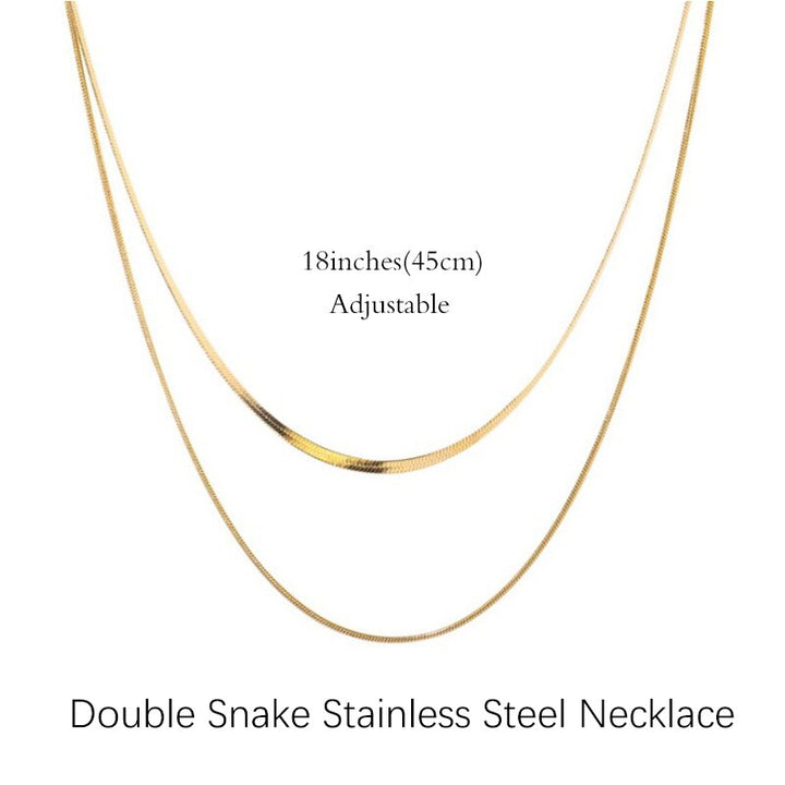 Stainless Steel Snake Chain Necklace for Women