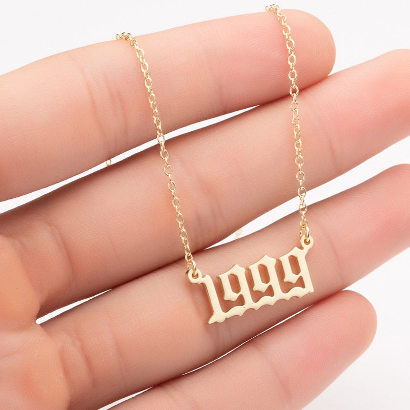 Women Personalized Necklace Special Date Year Number