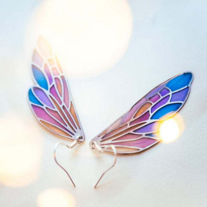 Temperament Fairy Long Earrings Butterfly Wings Drop Earrings