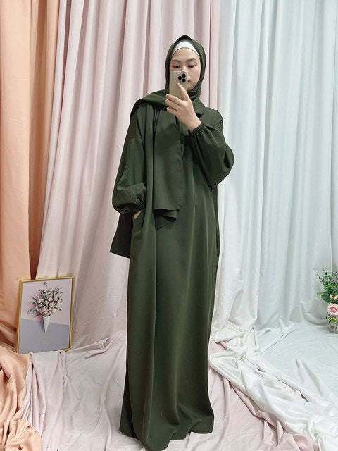 Hooded Abaya Long Dresses Women
