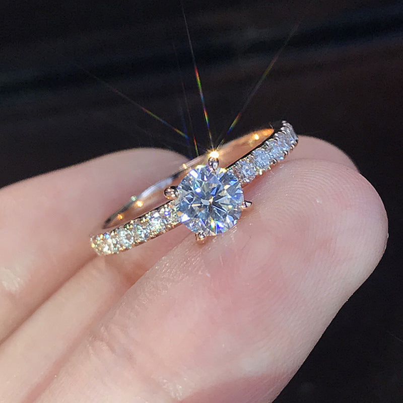 Romantic Design Crystal Ring